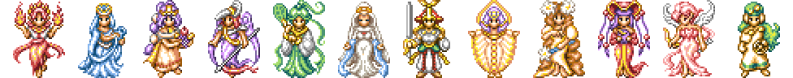 Sprites of the twelve Goddesses
