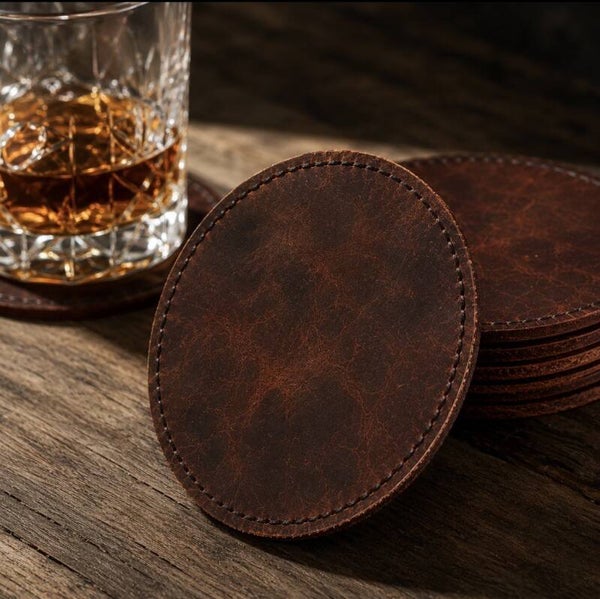 Crazy Horse 100% Real Leather Coasters