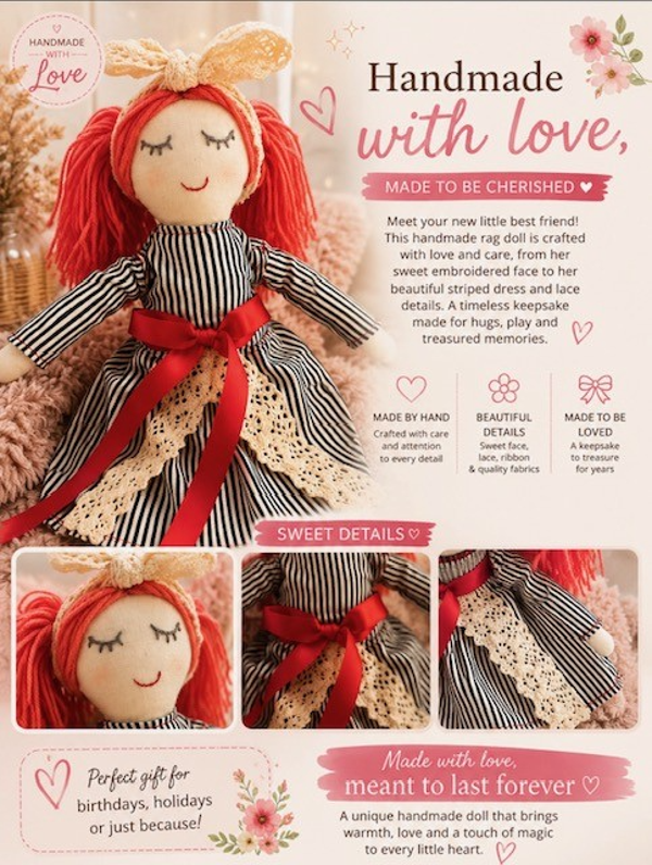 Little Miss Linen Keepsake Doll