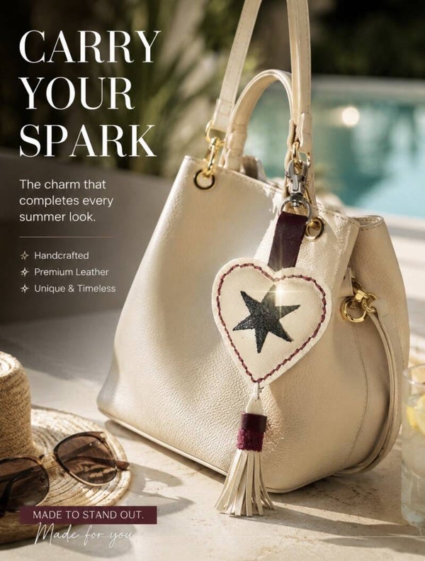 Silver Star Handbag Charm