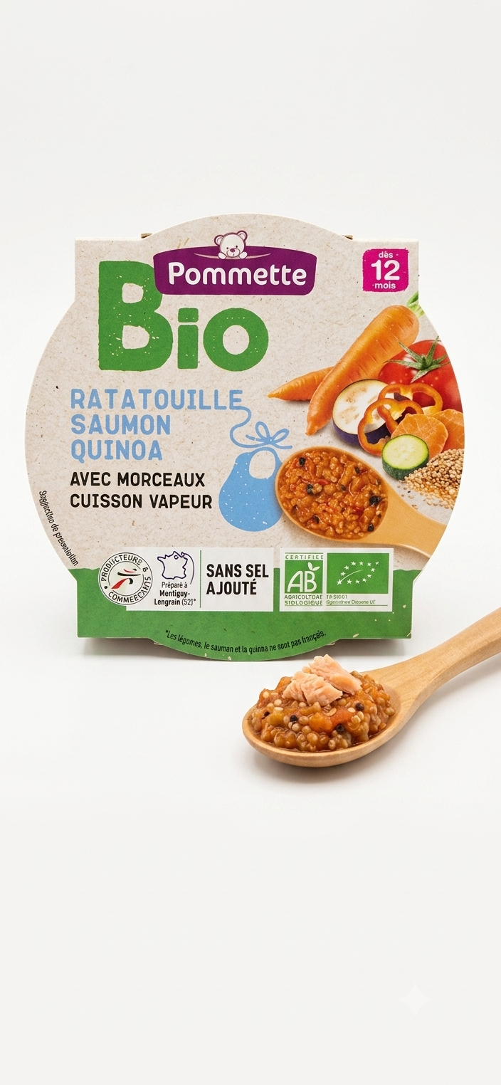 Petits pots Bio Ratatouille Saumon Quinoa