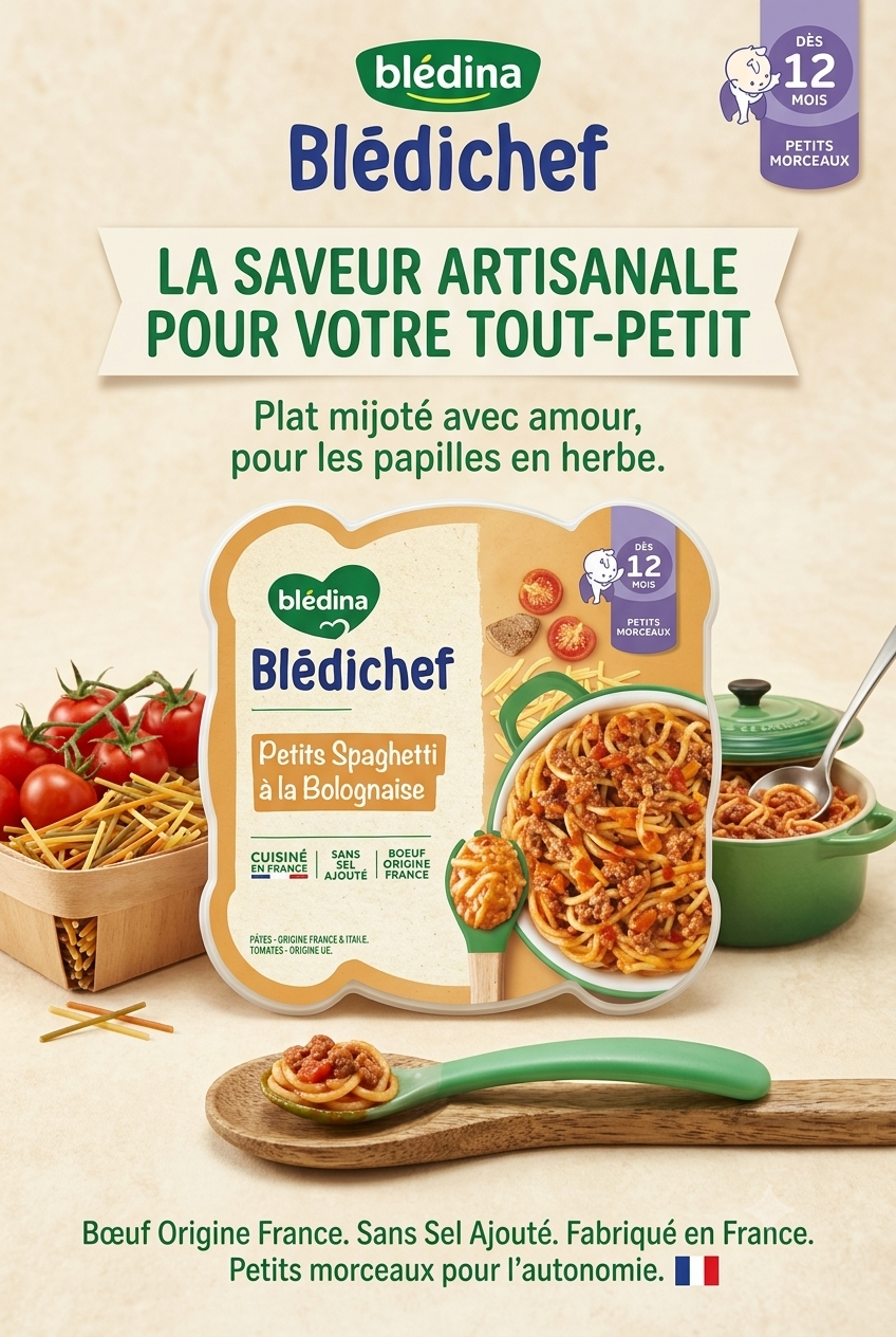 Petits pots des 12 mois spaghetti à la bolognaise