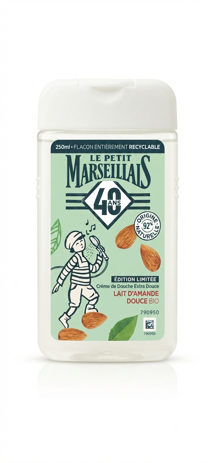 Gel douche Le petit Marseillais au Lait d'amande douce