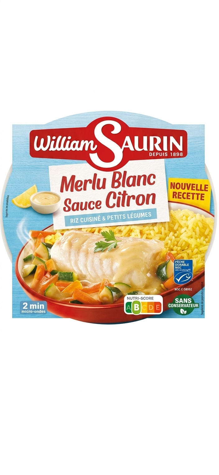 Merlu Blanc Sauce Citron 300g