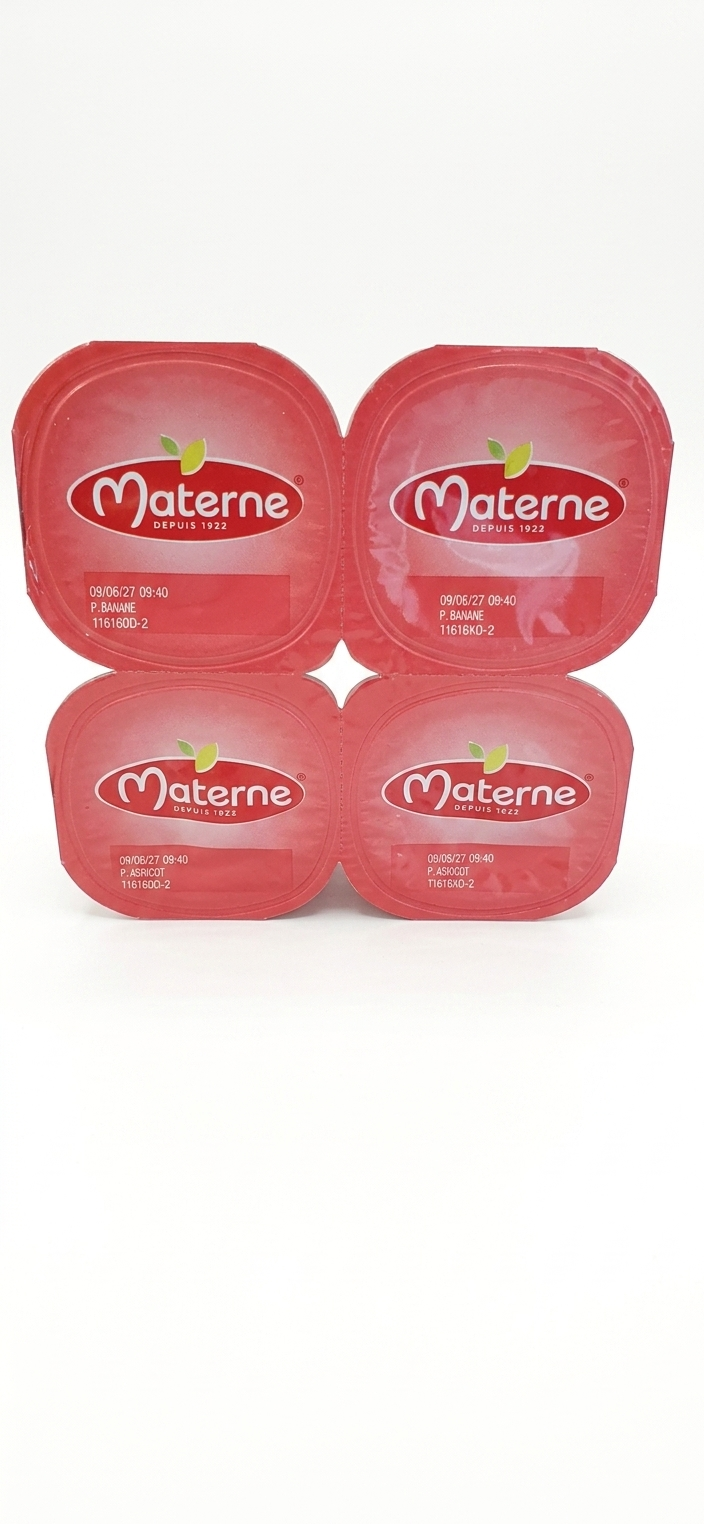 Compote Materne Pomme banane ×2 & Pomme abricot ×2