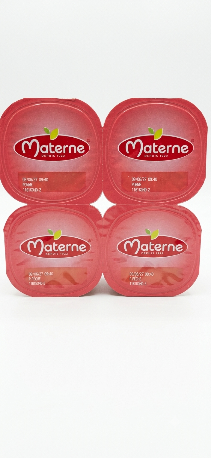 Compote Materne Pomme ×2 & Pomme pêche ×2