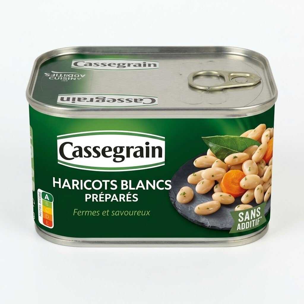 Haricots blancs préparés 400g