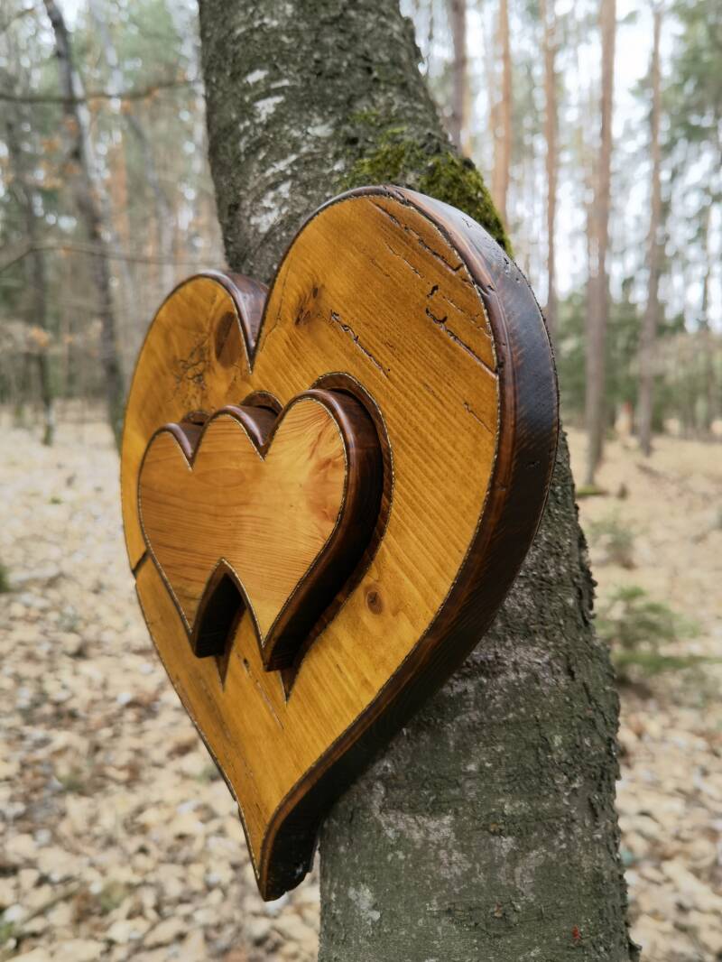 Herz aus Holz Unikat