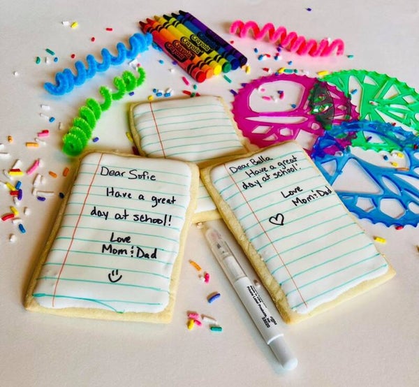 Back to school notebook cookie
