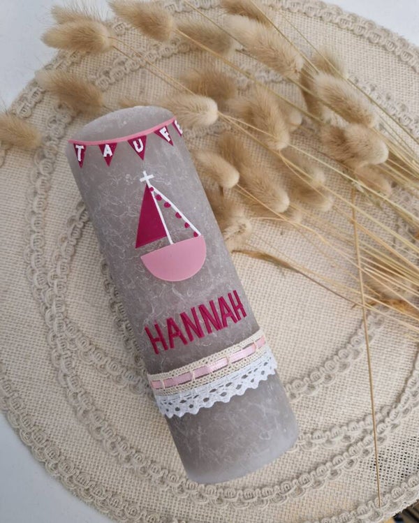 Kerzen für Taufe / Kommunion / Geburt/ Hochzeit - 19 cm