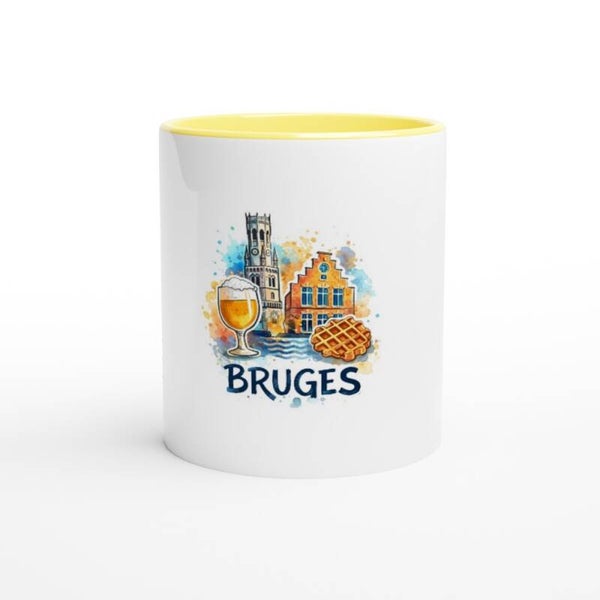 White Ceramic Mug with Colored Interior – 11 oz (325 ml)