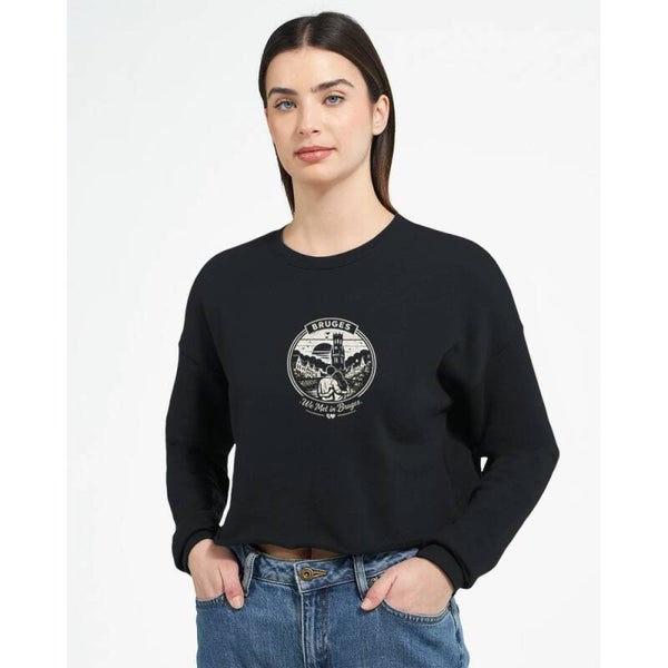 Women’s Cropped Sweatshirt | Bella+Canvas 7503 – Black
