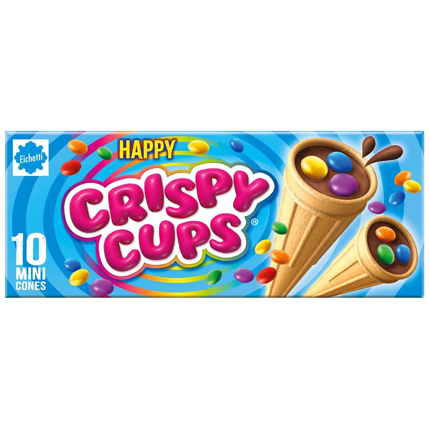 Eichetti | Happy Crispy Cups | 10 stuks | Hazelnoot | 100gr