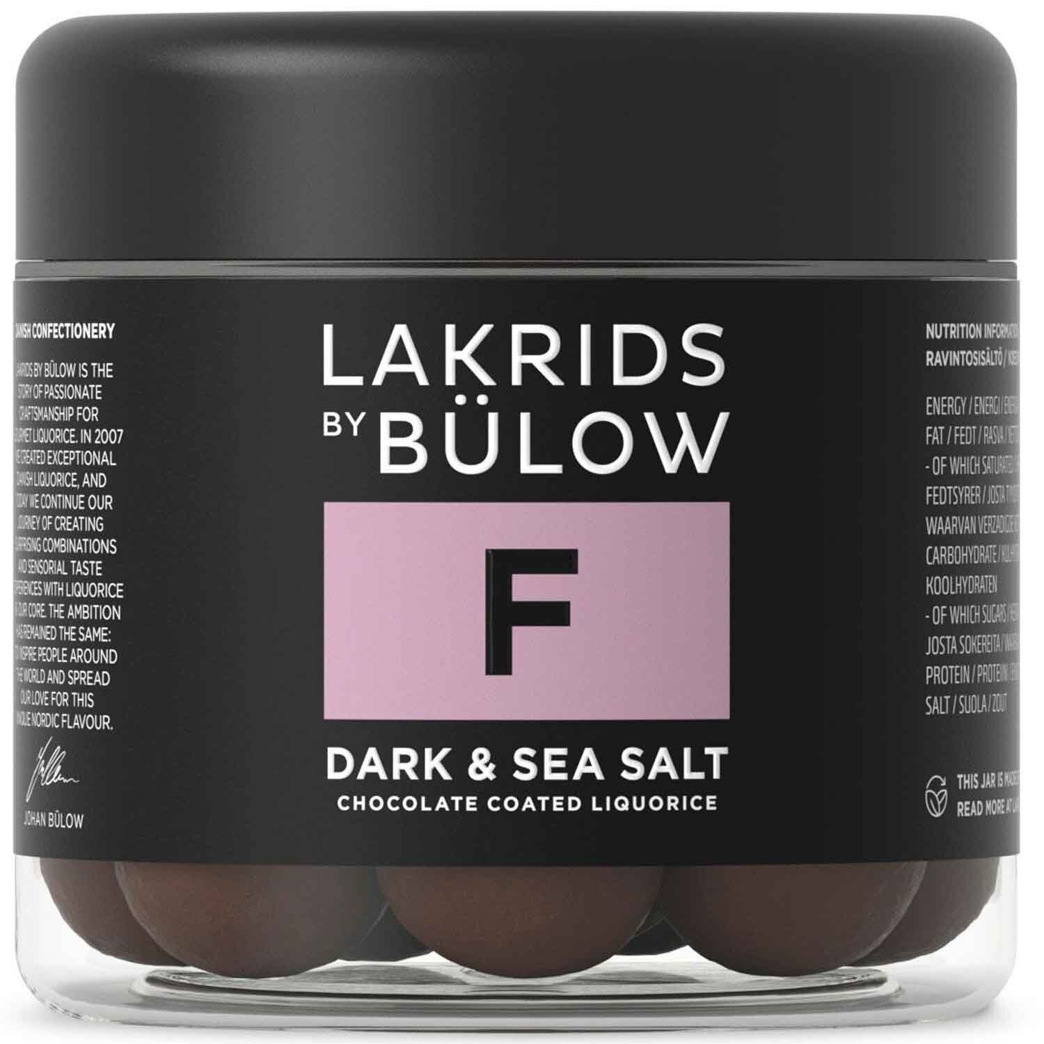 Lakrids by Bülow | F | Dark & Sea Salt | Glutenvrij | 125g