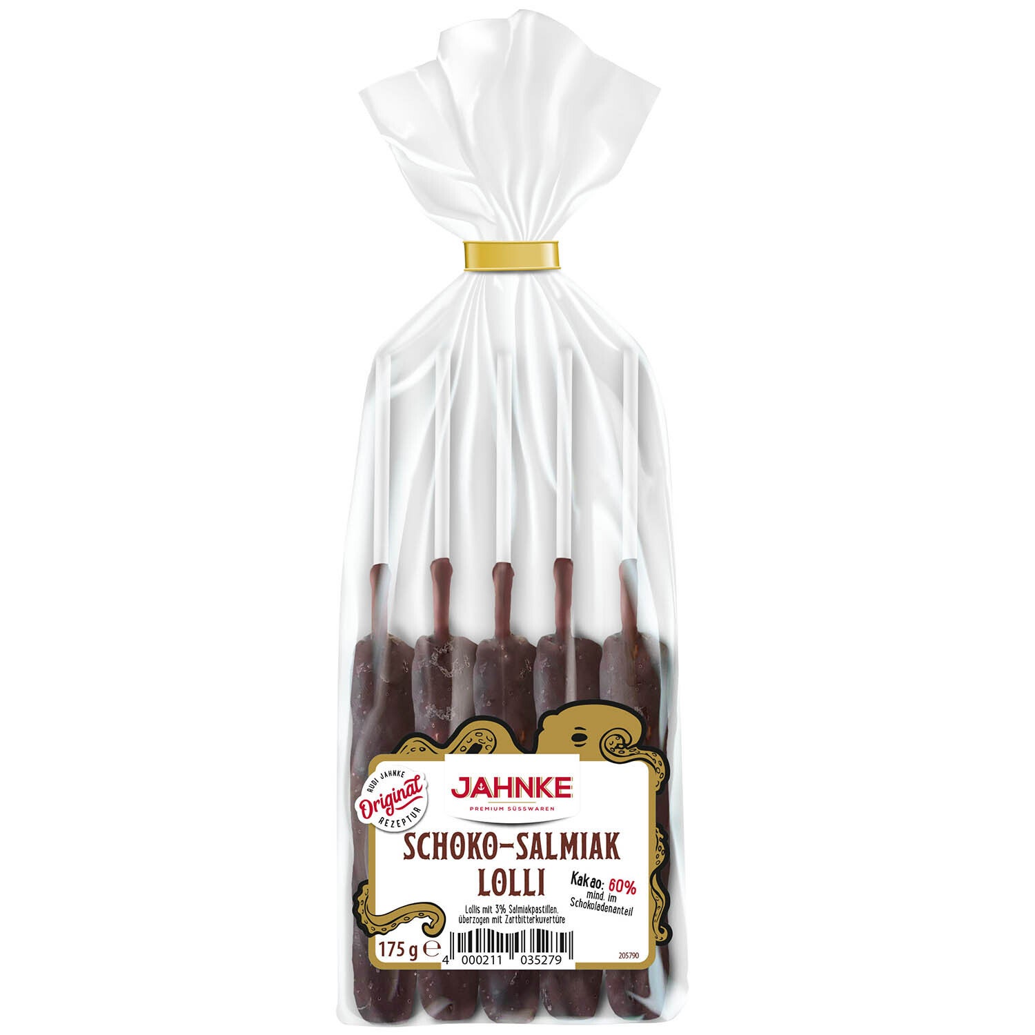 Jahnke | Chocolade salmiak |olly | Puur | 5 stuks | 175g