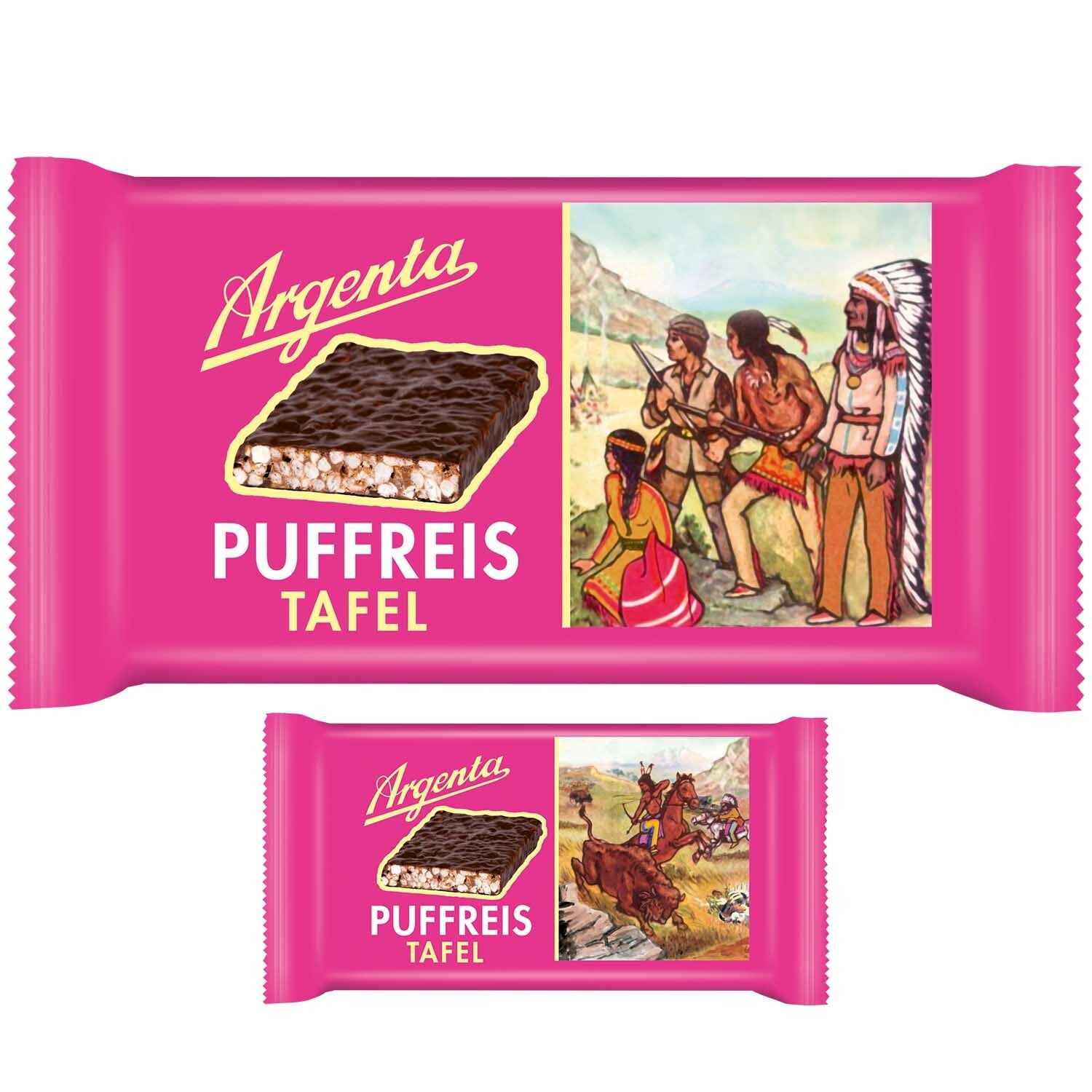 Argenta | Gepofte rijstreep met pure chocolade | 60g