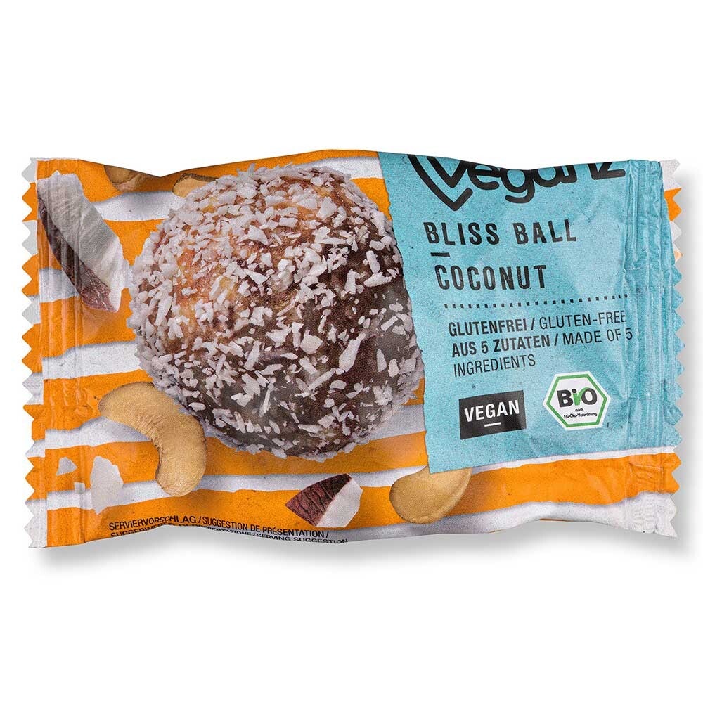 Veganz | Bliss Ball Kokos | Vegan | Biologisch | Glutenvrij | 42g