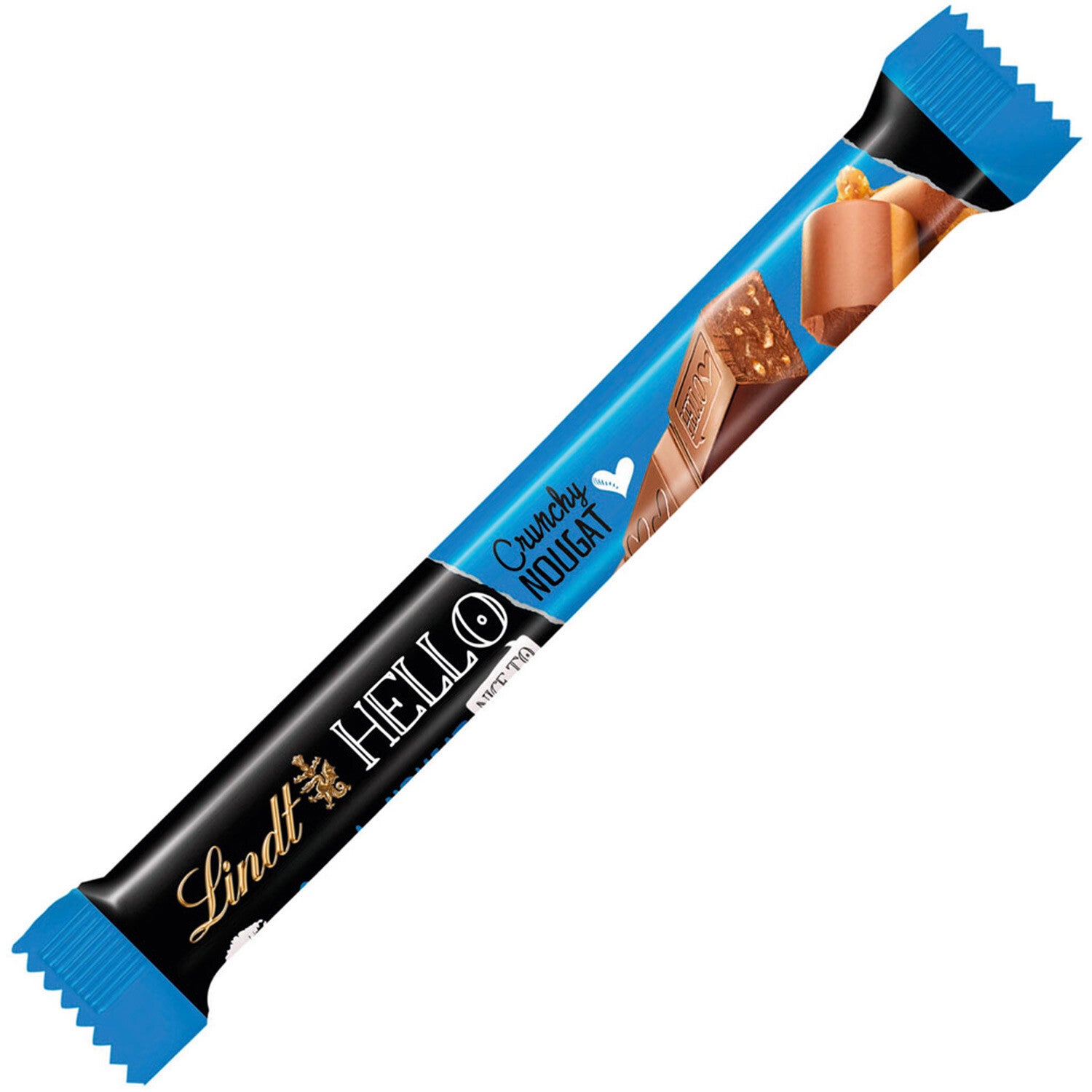 Lindt | Hello Crunchy | Nougat | Volle melkstick | 39g