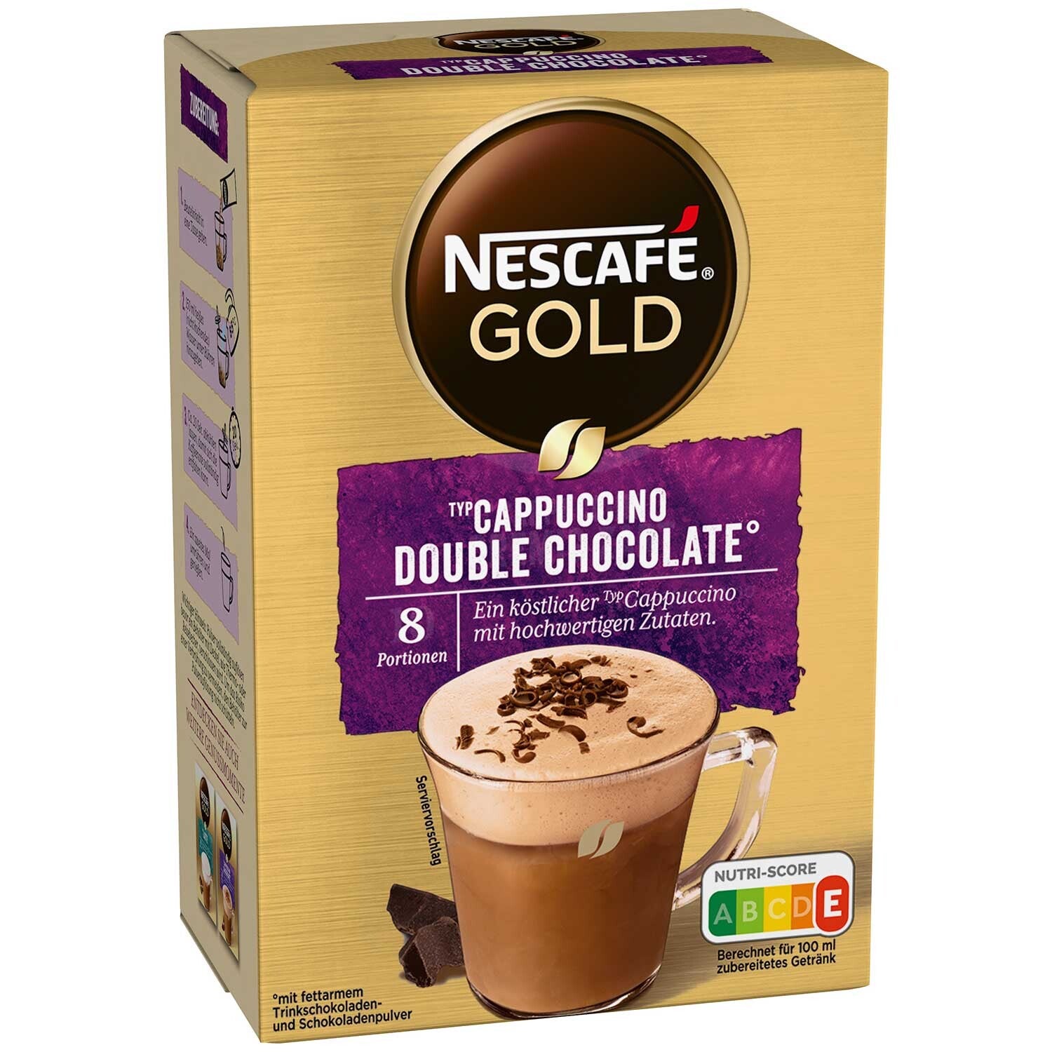 Nescafé | Gold | Cappuccino | Dubbel Chocolade | 8 st | 148g