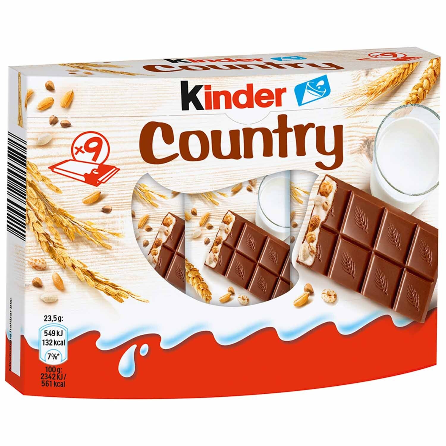 Ferrero | Kinder | Country | Ontbijtgranen | 9st | Melkchocolade | 211,5g