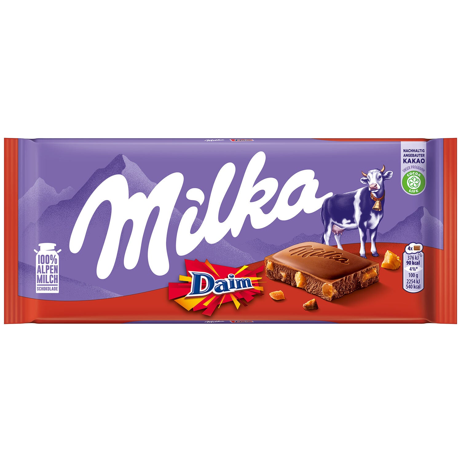 Milka Daim Alpenmelkchocolade amandelkaramel | 100g