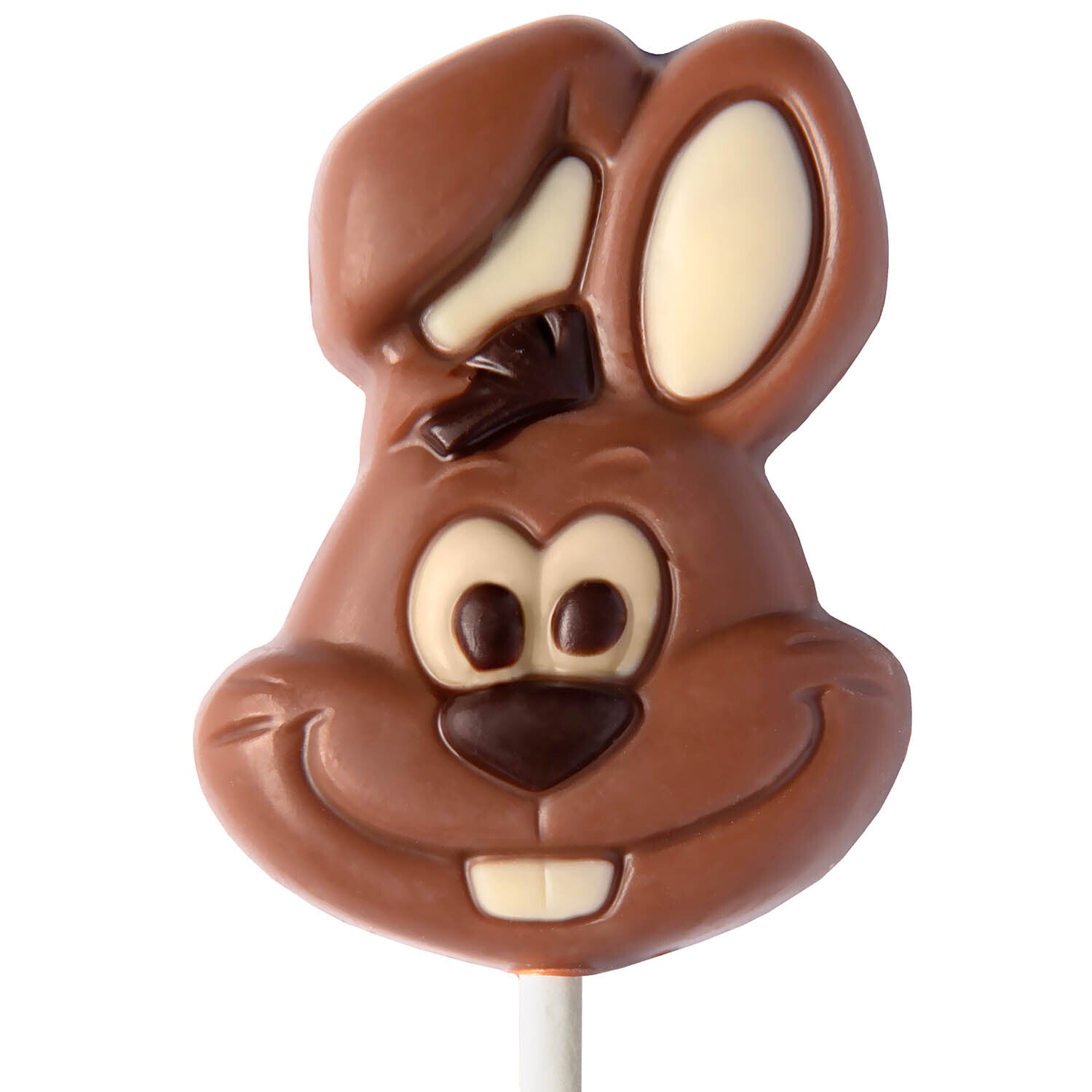 Weibler | Pasen | Lolly | Konijntje | Melk en Witte chocolade | 15g