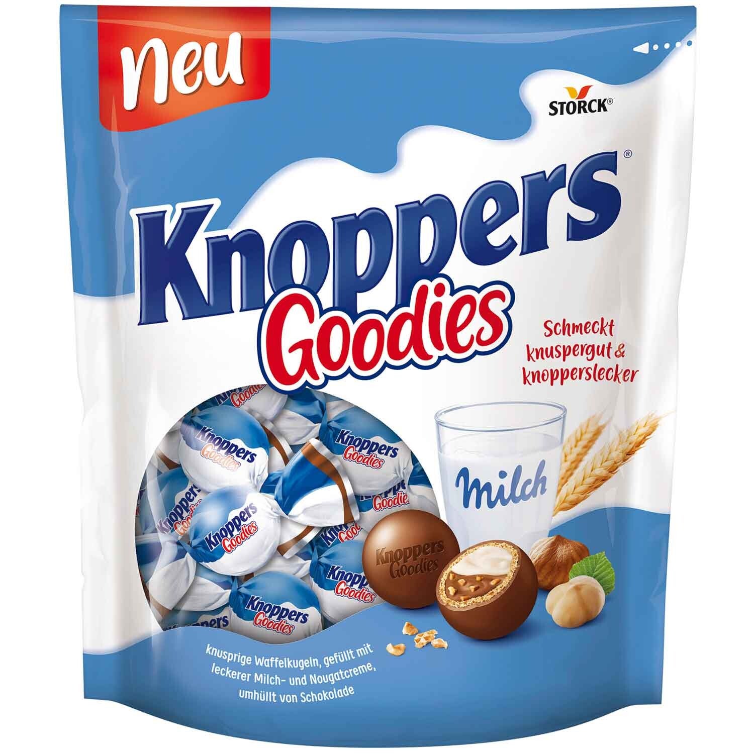 Knoppers Goodies nougatcrème in melkchocolade 180g