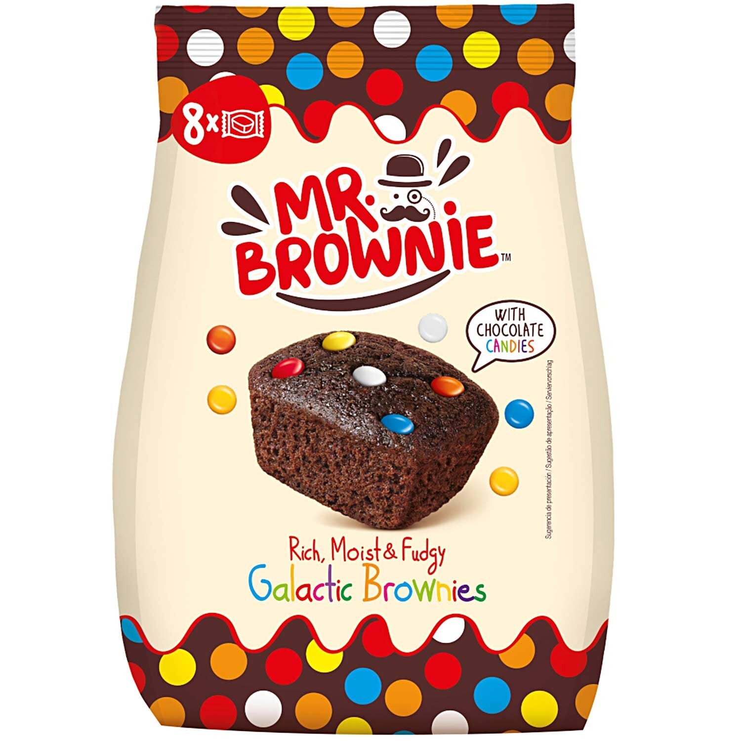 Mr. Brownie | Galactic Brownies | Met chocoladesnoepjes | 200g