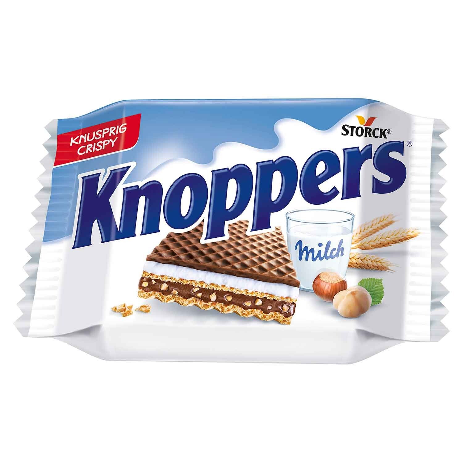 1 stuk Knoppers | Wafelkoekje | Nougatcrèmevulling | 25g