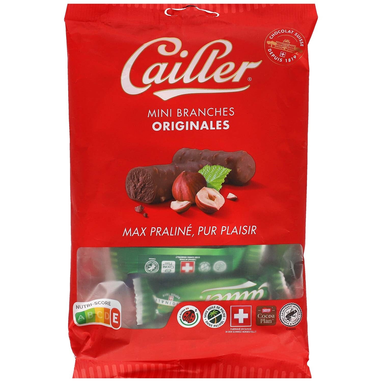 Cailler | Mini Branches Originales | Melkchocolade | Hazelnoot | 200g