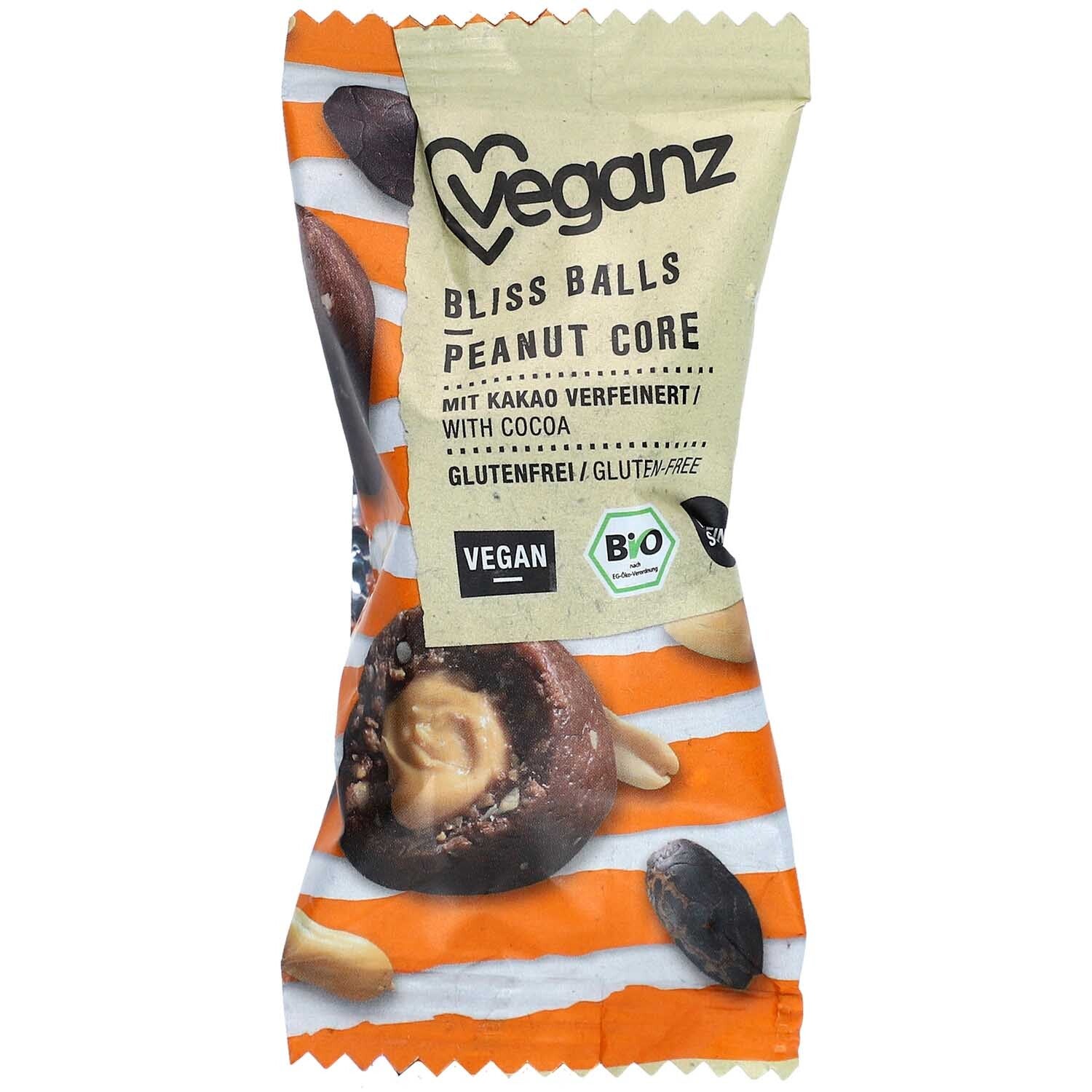 Veganz | Bliss Balls Peanut Core | Vegan | Biologisch | Glutenvrij |40g