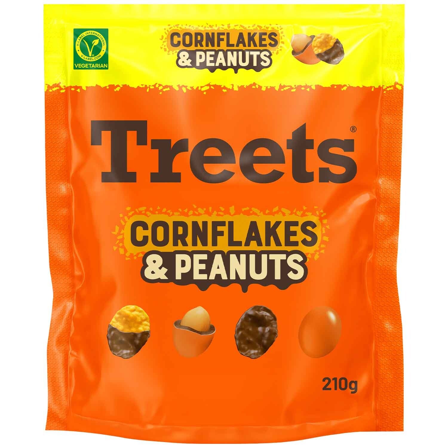 Treets | Cornflakes | Peanuts | Chocolade | 210g