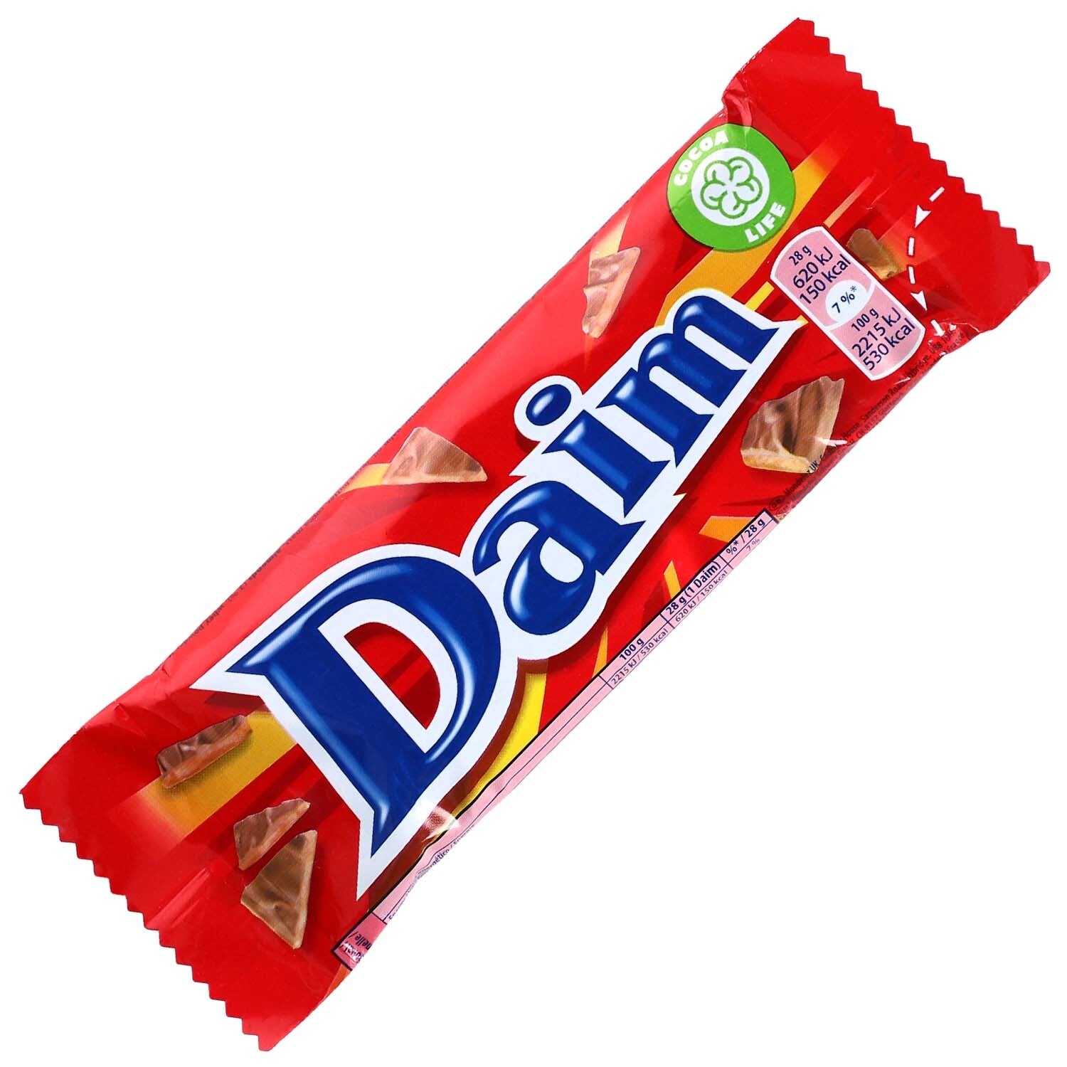 Daim | Gevulde melkchocolade reep | Amandel Karamel | 28g