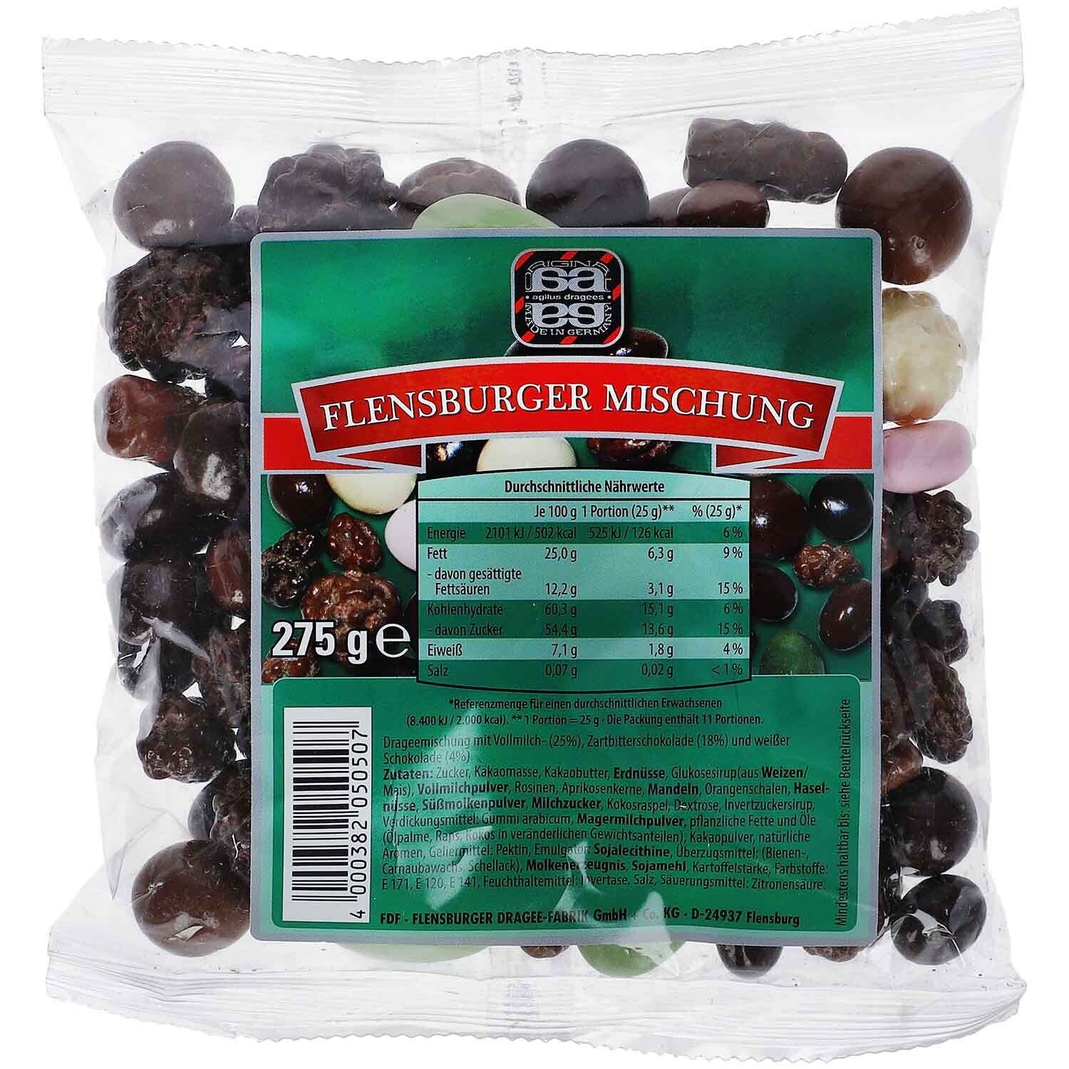 agilus | Flensburger Mischung | Melk pure en witte chocolade | 275g