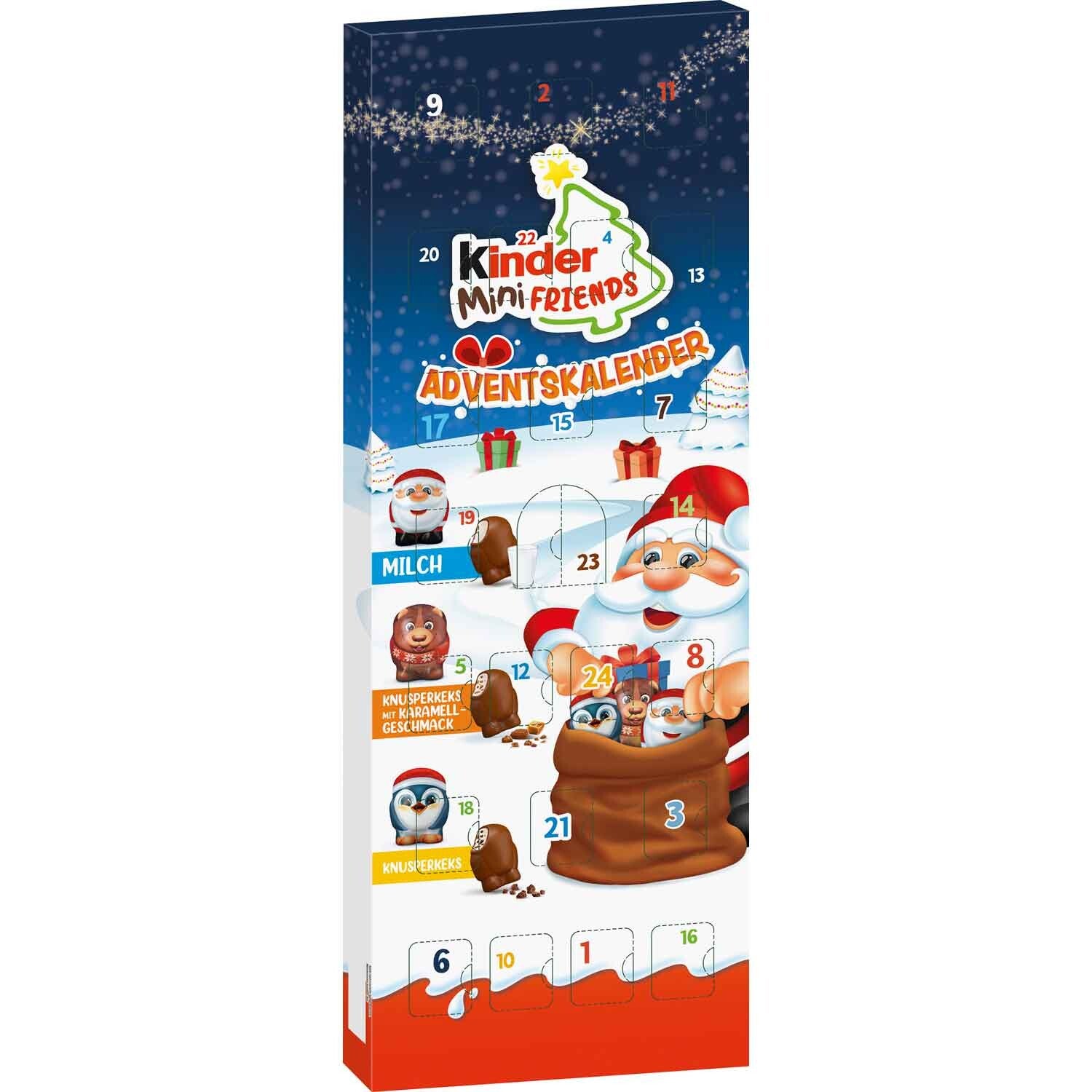 10x Ferrero | Kinder | Adventskalender | Mini Friends | Kerst | 1460g