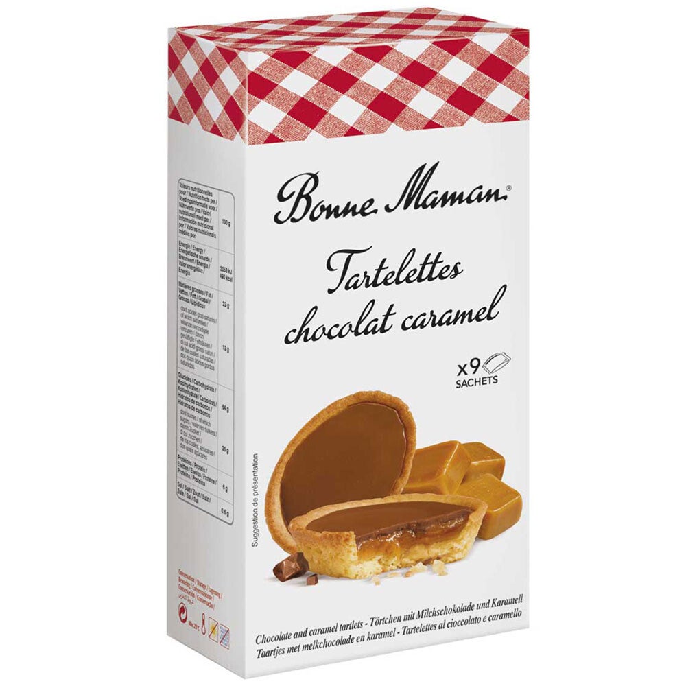 Bonne Maman | Tartelettes chocolat lait caramel | 9 st | 135g