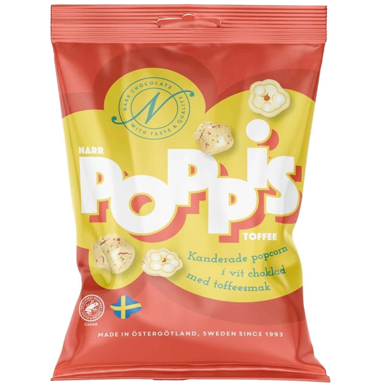 Narr Poppis | Popcorn | Toffee | Chocolade | 90g