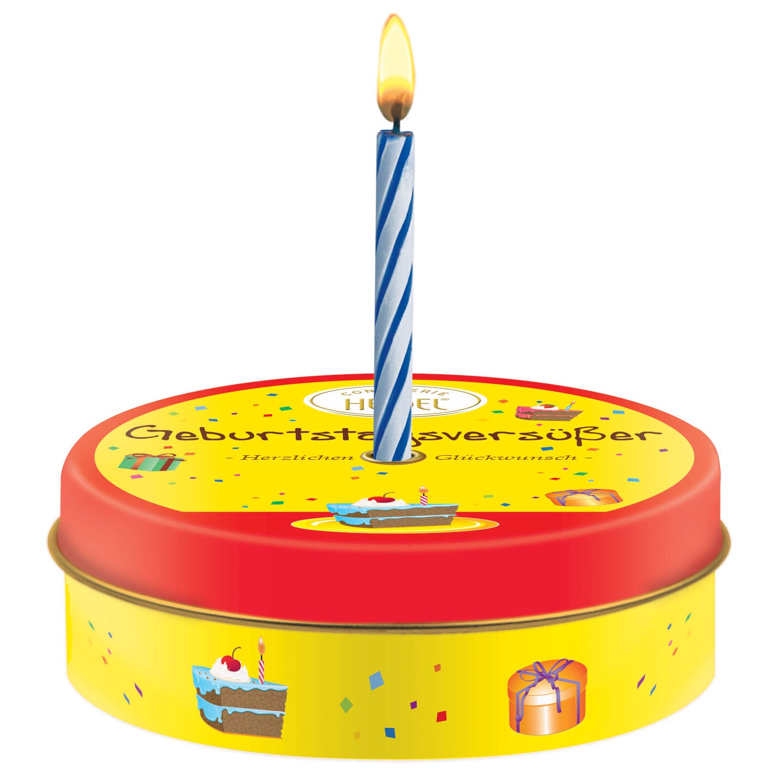 Heidel verjaardagsdoos melkchocolade crèmevulling 64g