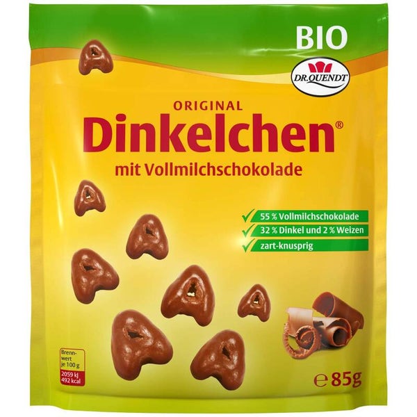 Dr. Quendt | Dinkelchen | Spelt | Melkchocolade | Bio | 85g