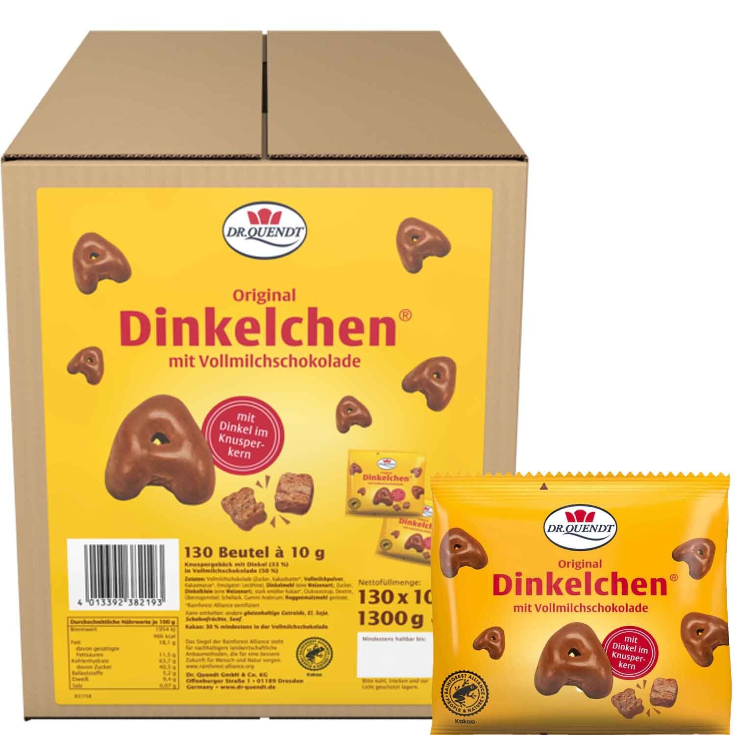 Dr. Quendt | Dinkelchen | Spelt | Melkchocolade | Russisch brood | 1300g