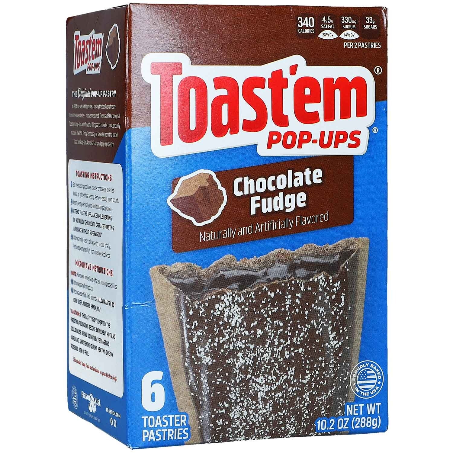 Toast'em Pop-Ups | Frosted Chocolate Fudge | 6 st | 288g