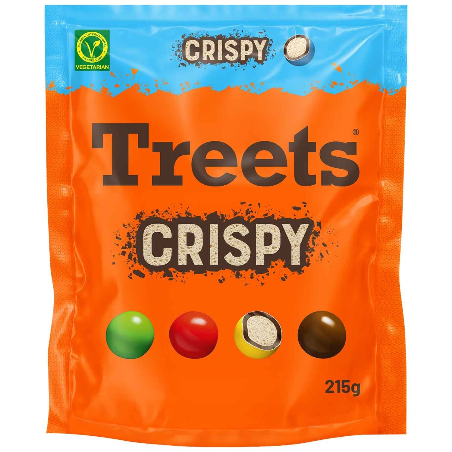 Treets | Crispy | Rijstmeelballetjes | Melkchocolade | 215g