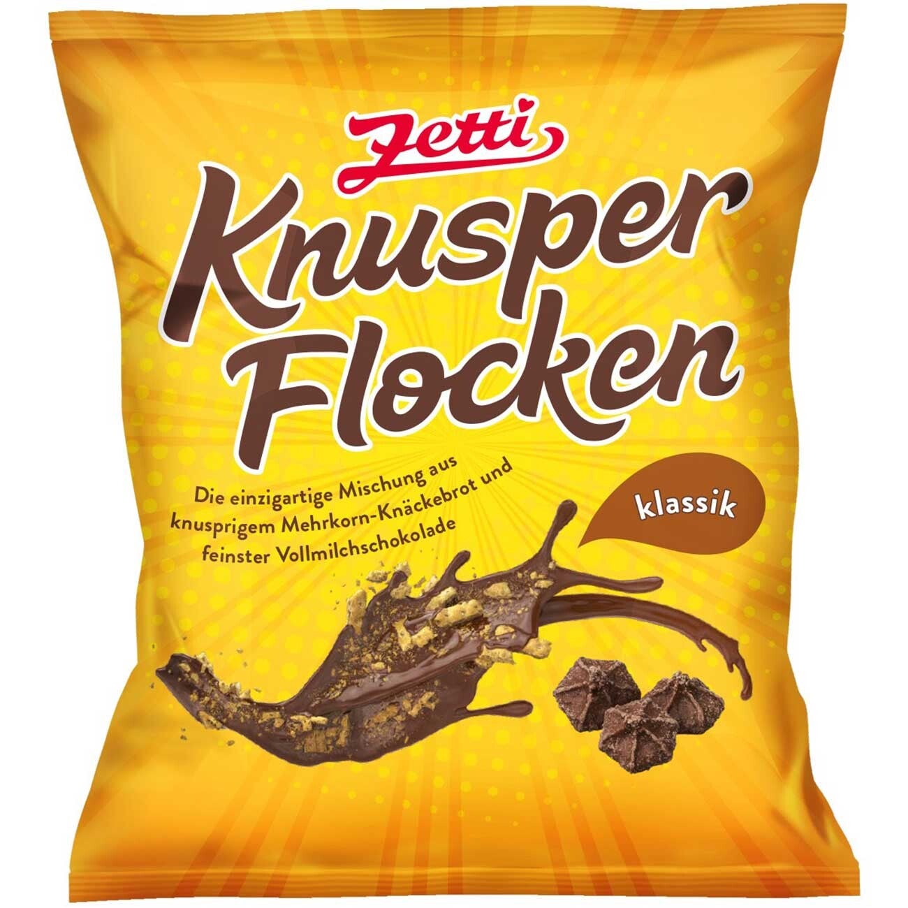 Zetti | Knusperflocken | Klassik | Knäckebröd | Melkchocolade | 270g