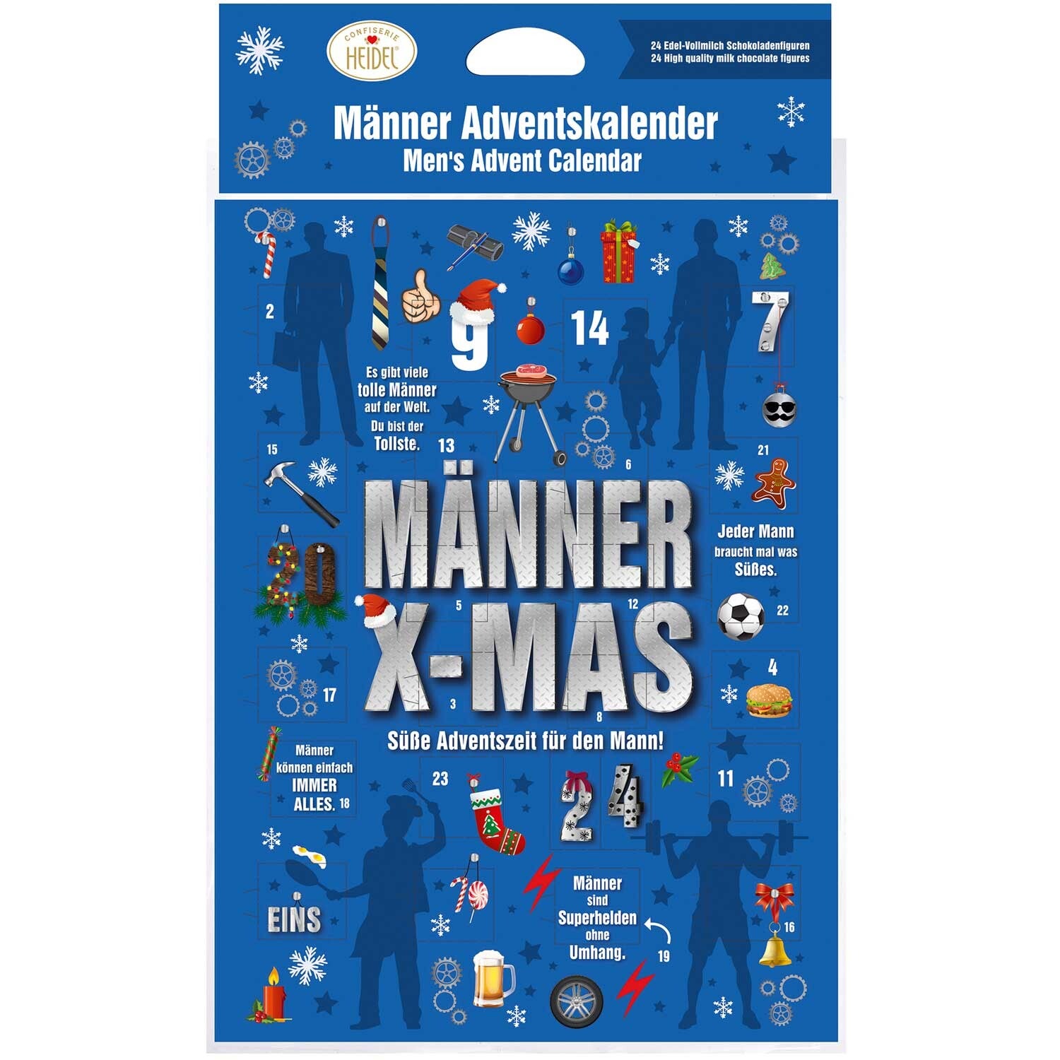 Heidel | X-MAS | Adventskalender | Kerst | Melkchocolade | 75g