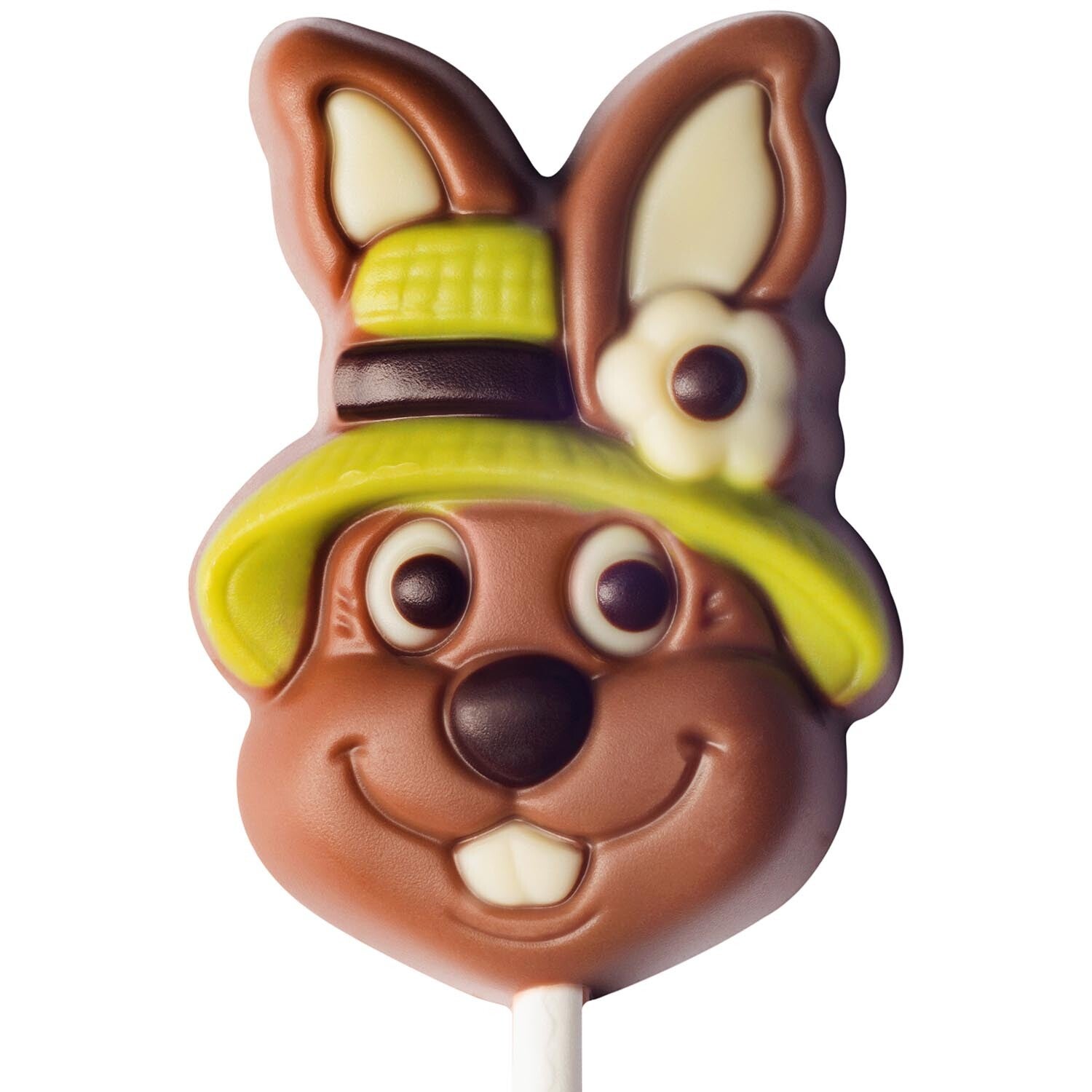 Weibler | Pasen | Lolly | Konijntje met Muts | Chocolade | 15g