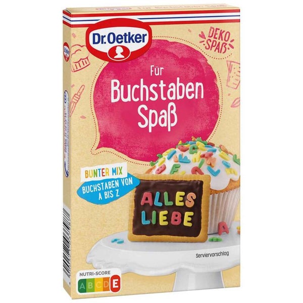 Dr. Oetker | Buchstaben Spaß | Bunter Mix | Kleurrijke suikerletters | 50g