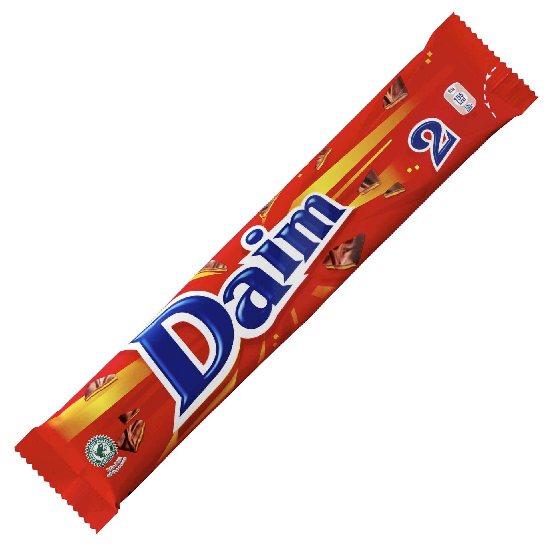 Daim | gevulde melkchocolade reep | Amandel karamel | 2x 28g | 56g
