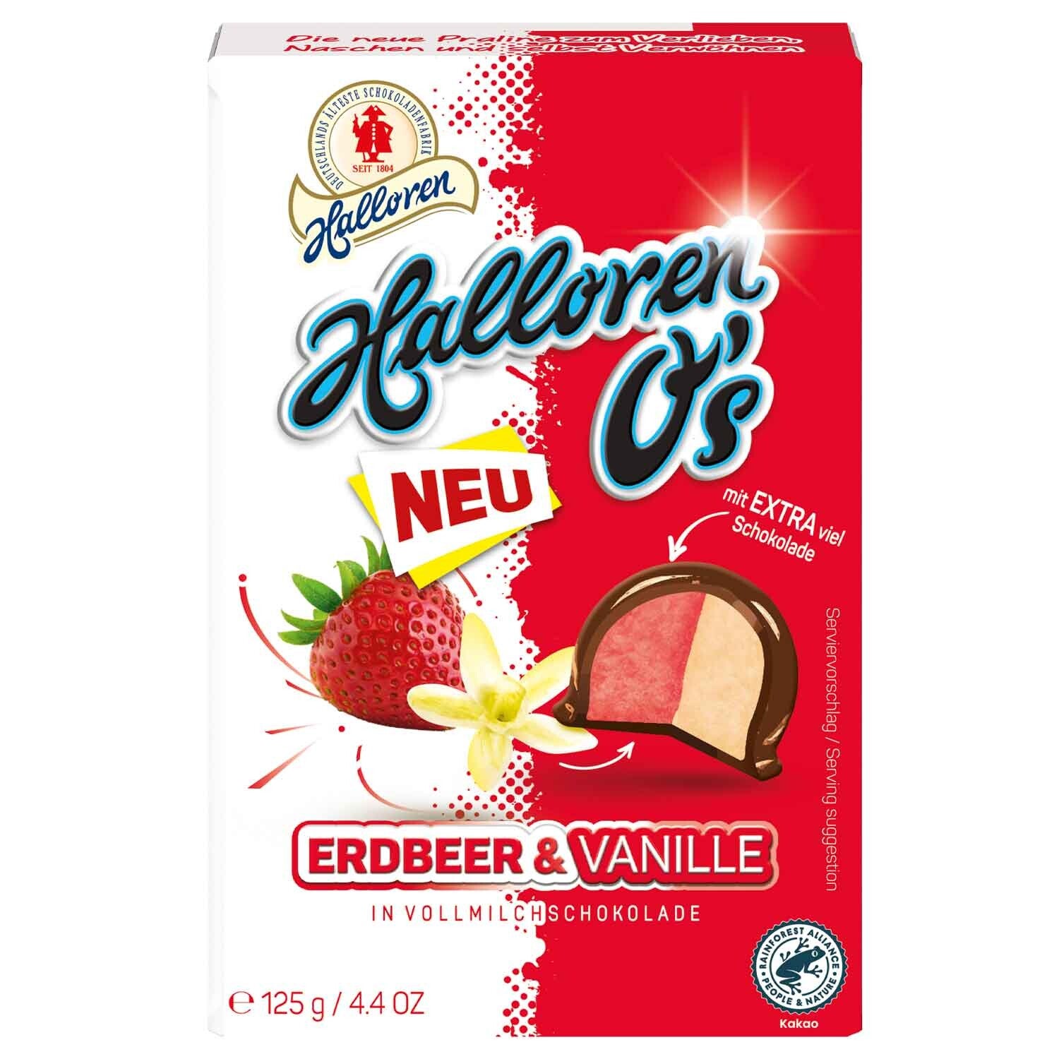 Halloren O's Aardbei & Vanille 125g