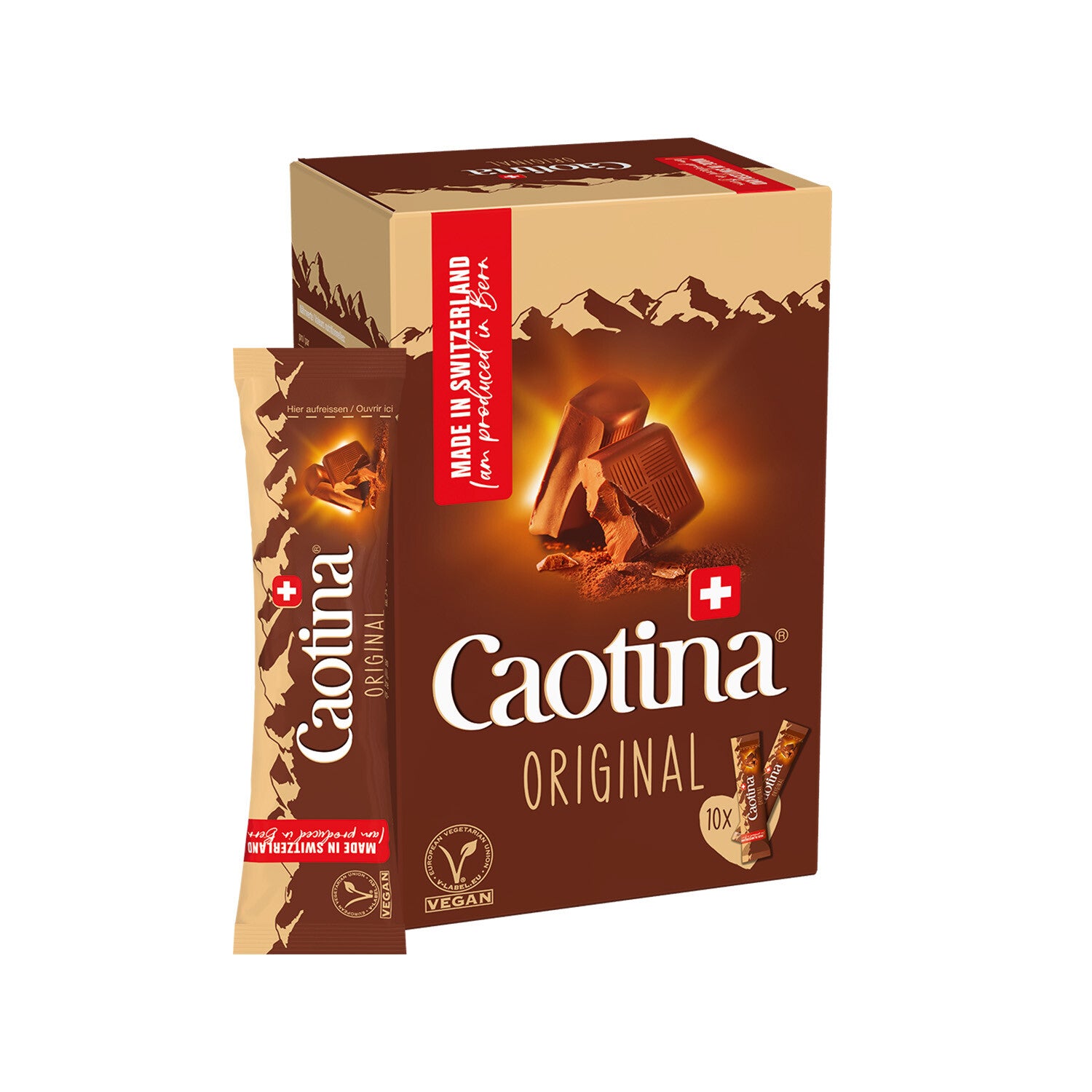 Caotina | Original | Drinkpoeder | Zwitserse chocolade | 10x15g | 150g