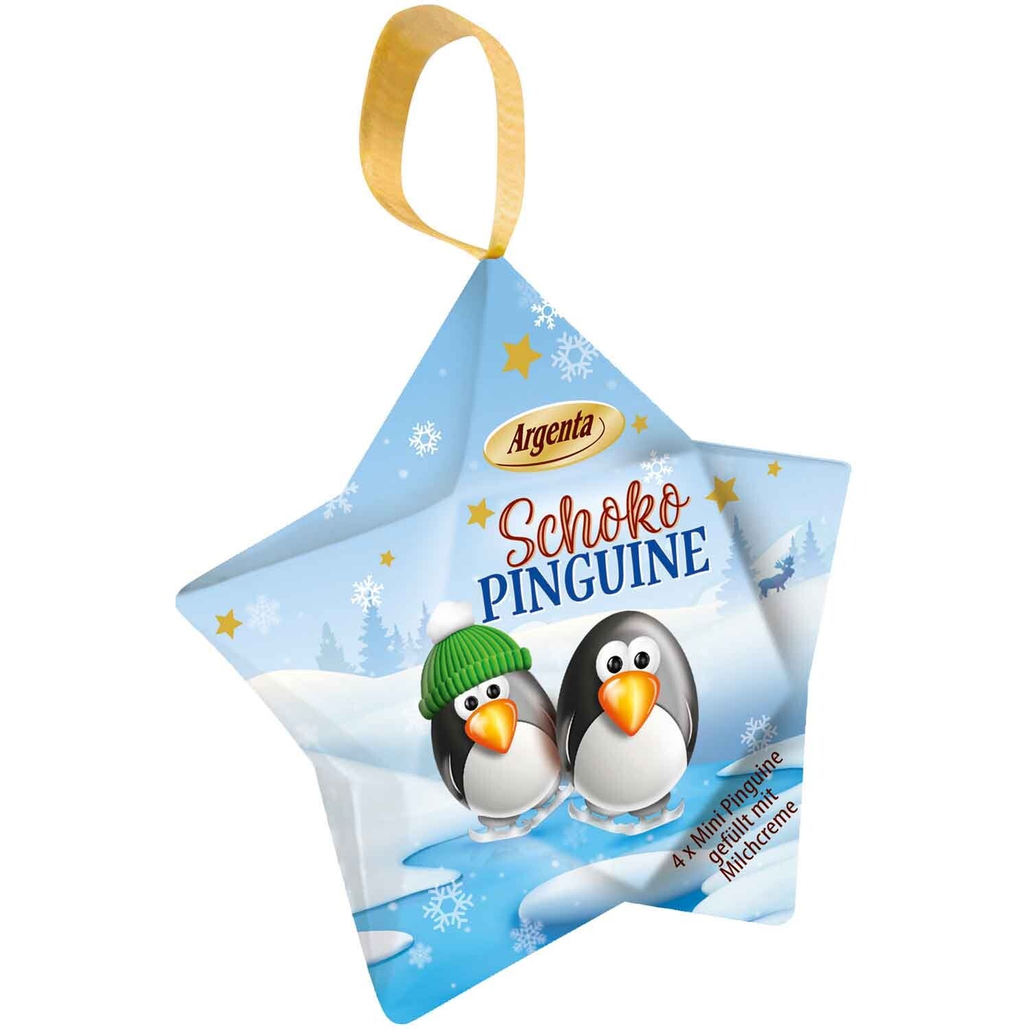 Argenta | Chocolade | Poinsettia | 4 Pinguïns | 50g